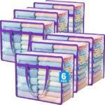 6 Pack Clear Zippered Storage Bags